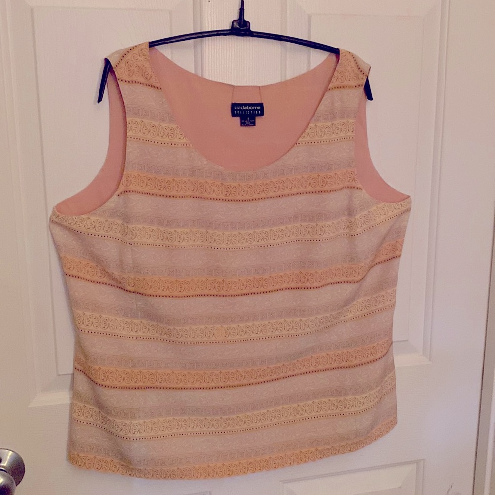 Liz Claiborne silk,sleeveless Top.